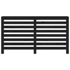 Vidaxl Pokrov za radiator črna 153x19x84 cm trdna borovina