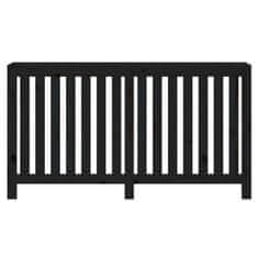 Vidaxl Pokrov za radiator črna 153x19x84 cm trdna borovina