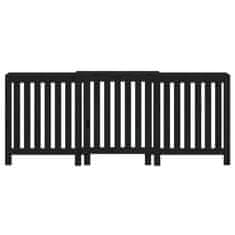 Vidaxl Pokrov za radiator črn 210x21x85 cm trdna borovina