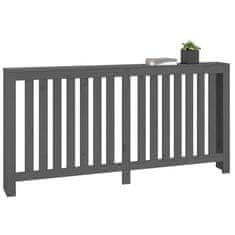 Vidaxl Pokrov za radiator siva 169x19x84 cm trdna borovina
