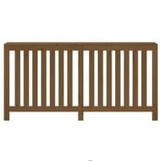 Vidaxl Pokrov za radiator medeno rjav 169x19x84 cm trdna borovina