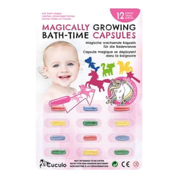 Cuculo Magic Growing Kapsule za kopel, Nalepke za kopel, Za žoge, 12 kosov