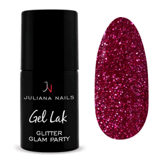 Juliana Nails Gel Lak Glitter Glam Party roza z bleščicami No.415 6ml