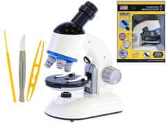 Mikro Trading Mikroskop 22 cm 100x,400x,1200x z lučjo in dodatki