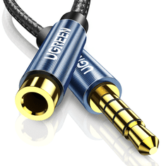 Ugreen Adapter za podaljšek avdio kabla za slušalke AUX mini jack 3,5 mm 2 m modre barve