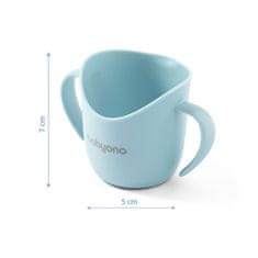 BabyOno Ergonomska skodelica Baby Ono FLOW svetlo modra
