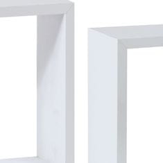 Autronic Stenska polica, komplet 3 kos, MDF, Bela barva mat, pakirano v zaščitno folijo P-012 WT2