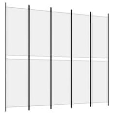 Vidaxl Paravan 5-delni 250x220 cm črno blago