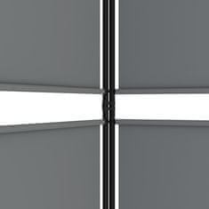 Vidaxl Paravan 4-delni antracitna 200x220 cm blago