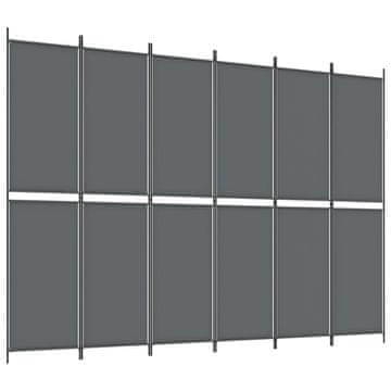 Vidaxl Paravan 6-delni antracit 300x220 cm blago