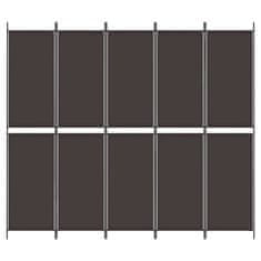 Vidaxl Paravan 6-delni rjav 300x220 cm blago