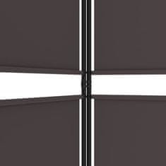 Vidaxl Paravan 4-delni rjav 200x180 cm blago