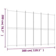 Vidaxl Paravan 6-delni rjav 300x200 cm blago