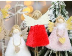 Korbi Božični Rdeči Angel Dekoracija 17cm