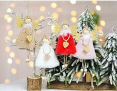 Korbi Božični Rdeči Angel Dekoracija 17cm