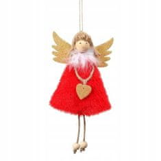 Korbi Božični Rdeči Angel Dekoracija 17cm
