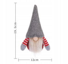 Korbi Božični Gnom Svetlo Siv Dekor 19,5 cm