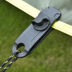 Northix 10x Objemke za ponjave, tende in šotore - črne 