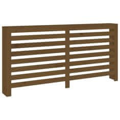 Vidaxl Pokrov za radiator medeno rjav 169x19x84 cm trdna borovina