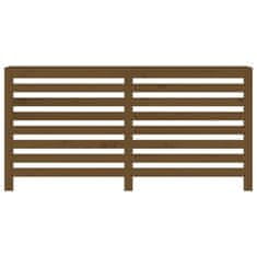 Vidaxl Pokrov za radiator medeno rjav 169x19x84 cm trdna borovina