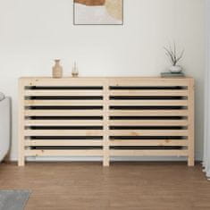Vidaxl Pokrov za radiator 169x19x84 cm trdna borovina