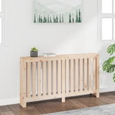 Vidaxl Pokrov za radiator 153x19x84 cm trdna borovina