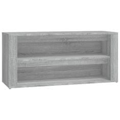 Vidaxl Regal za čevlje siva sonoma 100x35x45 cm inženirski les