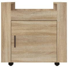 Vidaxl Voziček za pisalno mizo sonoma hrast 60x45x60 cm inž. les