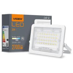 VIDEX Reflektor LED svetilka 30W 2700lm 5000K IP65 bela LUCA