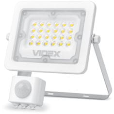 VIDEX Reflektor LED svetilka 20W 1800lm 5000K IP65 bela s senzorjem gibanja in mraka