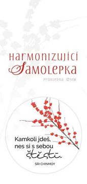 Harmonizirajoča nalepka transparentna "Kamorkoli greš, prinesi srečo s seboj." Premer 5 cm