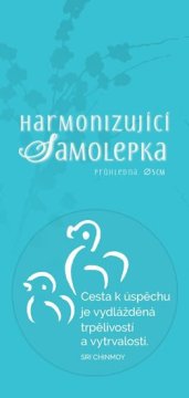 Usklajevalna nalepka transparentno "Pot do uspeha je tlakovana s potrpežljivostjo in vztrajnostjo." Premer 5 cm