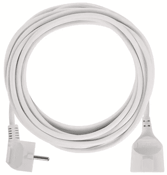 Emos P0125R podaljšek 5 m, 1 vtičnica, beli, PVC, 1,5 mm2