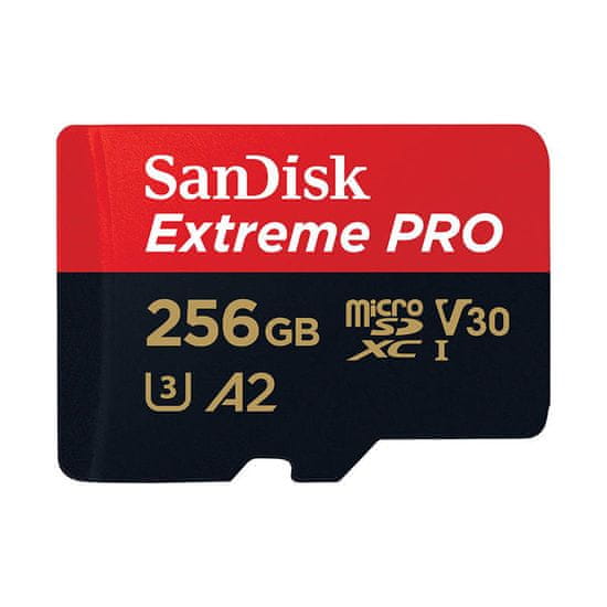 SanDisk Pomnilniška kartica SANDISK EXTREME PRO microSDXC 256 GB 200/140 MB/s UHS-I U3 (SDSQXCD-256G-GN6MA)
