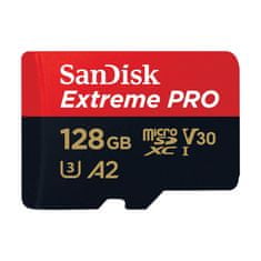SanDisk Pomnilniška kartica EXTREME PRO microSDXC 128 GB 200/90 MB/s UHS-I U3 (SDSQXCD-128G-GN6MA)