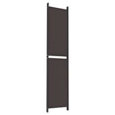 Vidaxl Paravan 5-delni rjav 250x220 cm blago