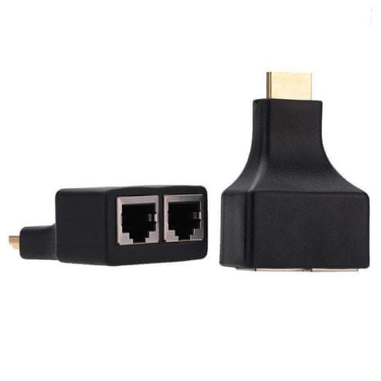 Northix 2x HDMI na RJ45 Dual Port Extender do 30m