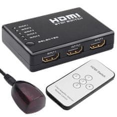 Northix HDMI stikalo, 5x vhod, 1x izhod 