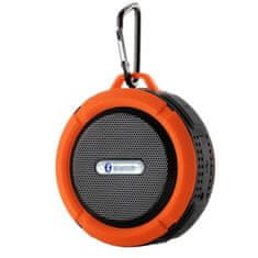 Northix Brezžični vodotesni zvočnik s priseskom - oranžen 