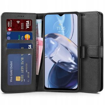 Tech-protect Wallet knjižni ovitek za Motorola Moto E22 / E22i, črna