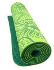 LIFEFIT YOGA MAT MANDALA DUO, 183x58x0,6cm zelena