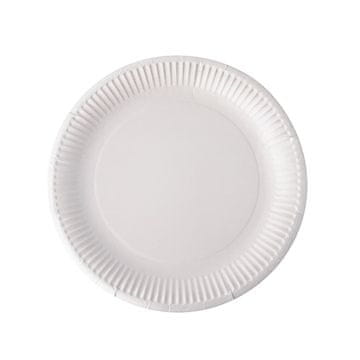Alabala Papirnati krožnik plitek ¤18cm 10 kosov pakiranje bela