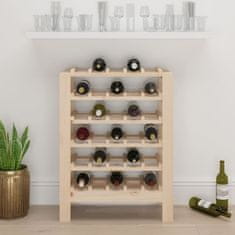 Vidaxl Stojalo za vino 61,5x30x82 cm trdna borovina