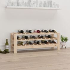 shumee Stojalo za vino 109,5x30x42 cm trdna borovina
