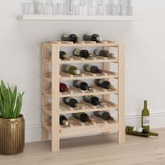 Vidaxl Stojalo za vino 61,5x30x82 cm trdna borovina