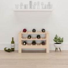 Vidaxl Stojalo za vino 61,5x30x42 cm trdna borovina