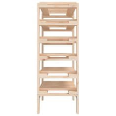Vidaxl Stojalo za vino 61,5x30x82 cm trdna borovina