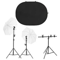 Vidaxl Komplet za foto studio z lučmi in ozadjem