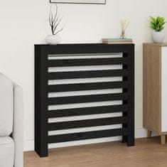 Vidaxl Pokrov za radiator črna 79,5x19x84 cm trdna borovina