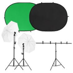 Vidaxl Komplet za foto studio z lučmi in ozadjem